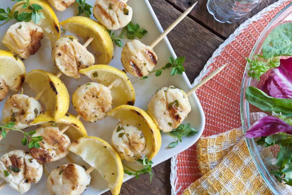 Lemon Scallop Kebabs Guiding Stars