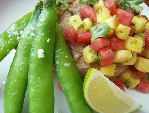 Watermelon makes a great addition to this sweet & hot salsa.