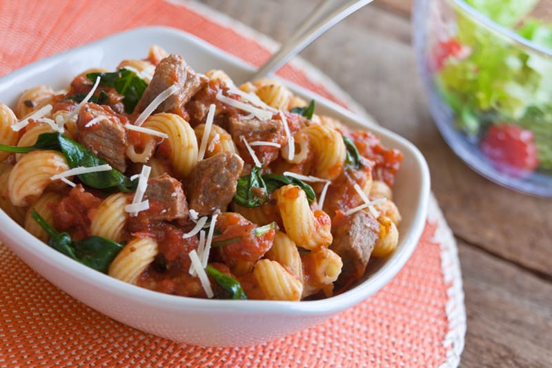 Beef and Tomato Sauce with Pasta
