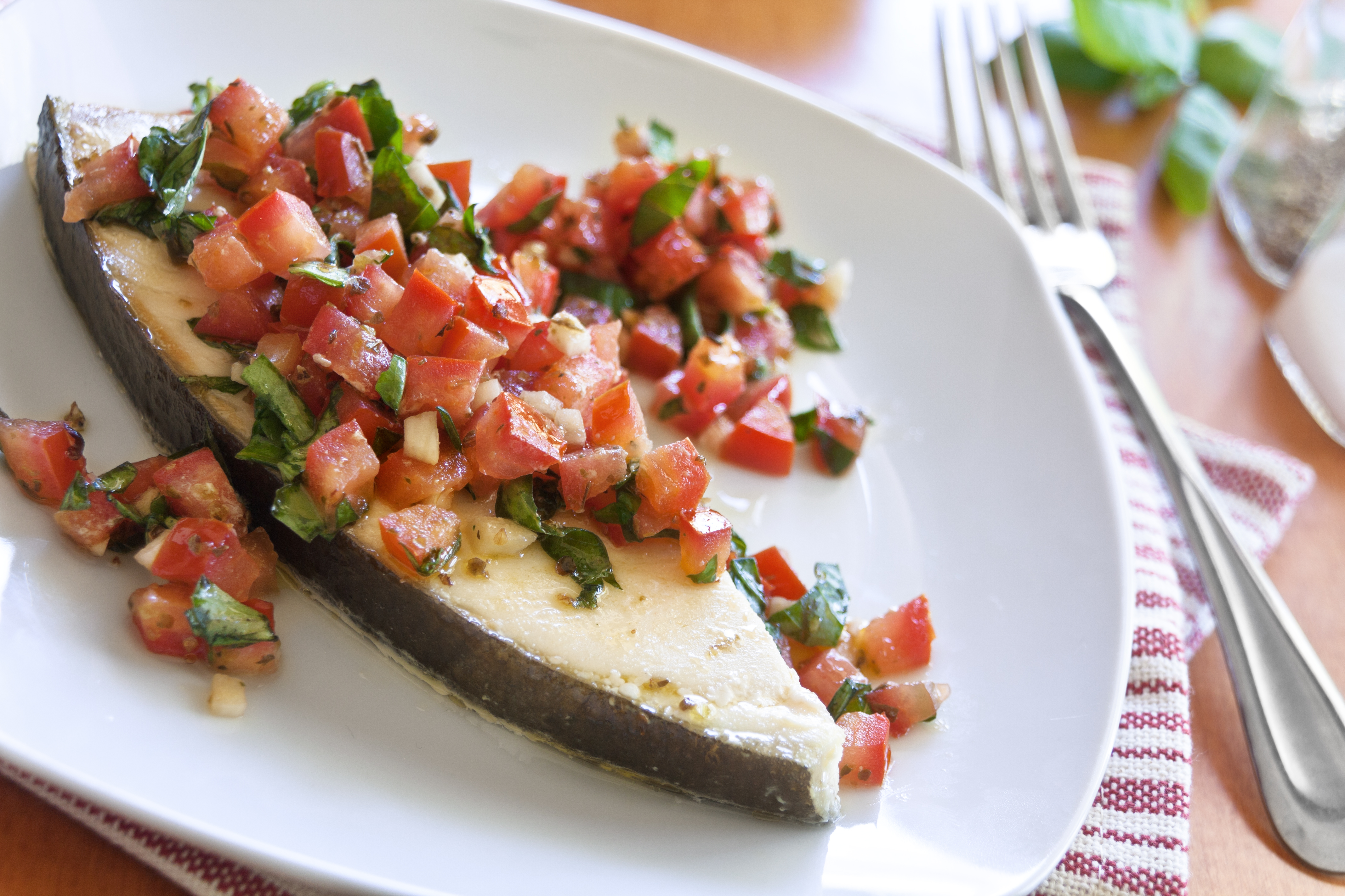 Halibut with Tomato Basil Salsa