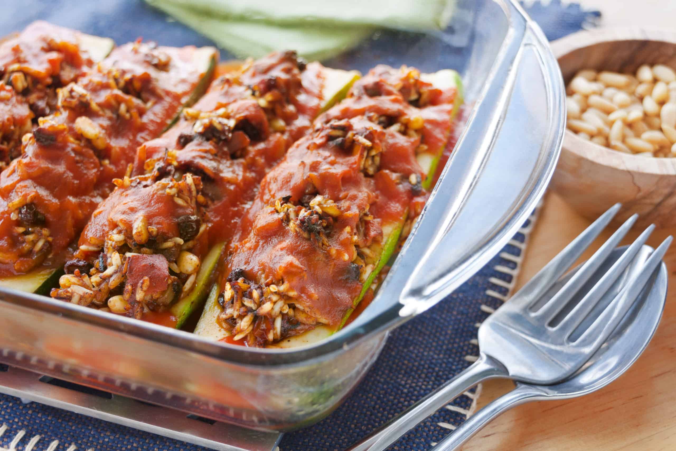 Mediterranean Stuffed Zucchini - Guiding Stars