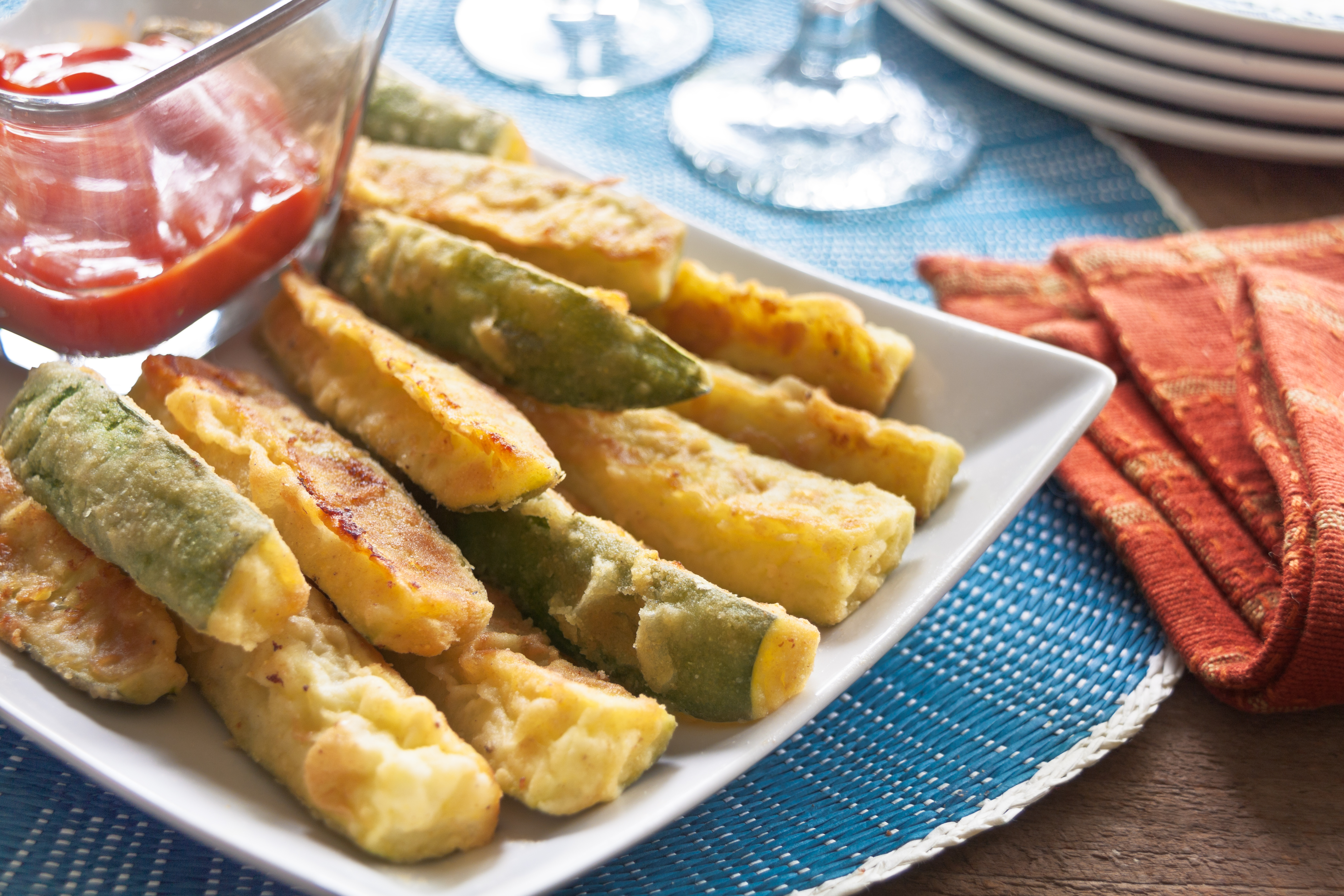 Oven-Fried Zucchini Sticks - Guiding Stars