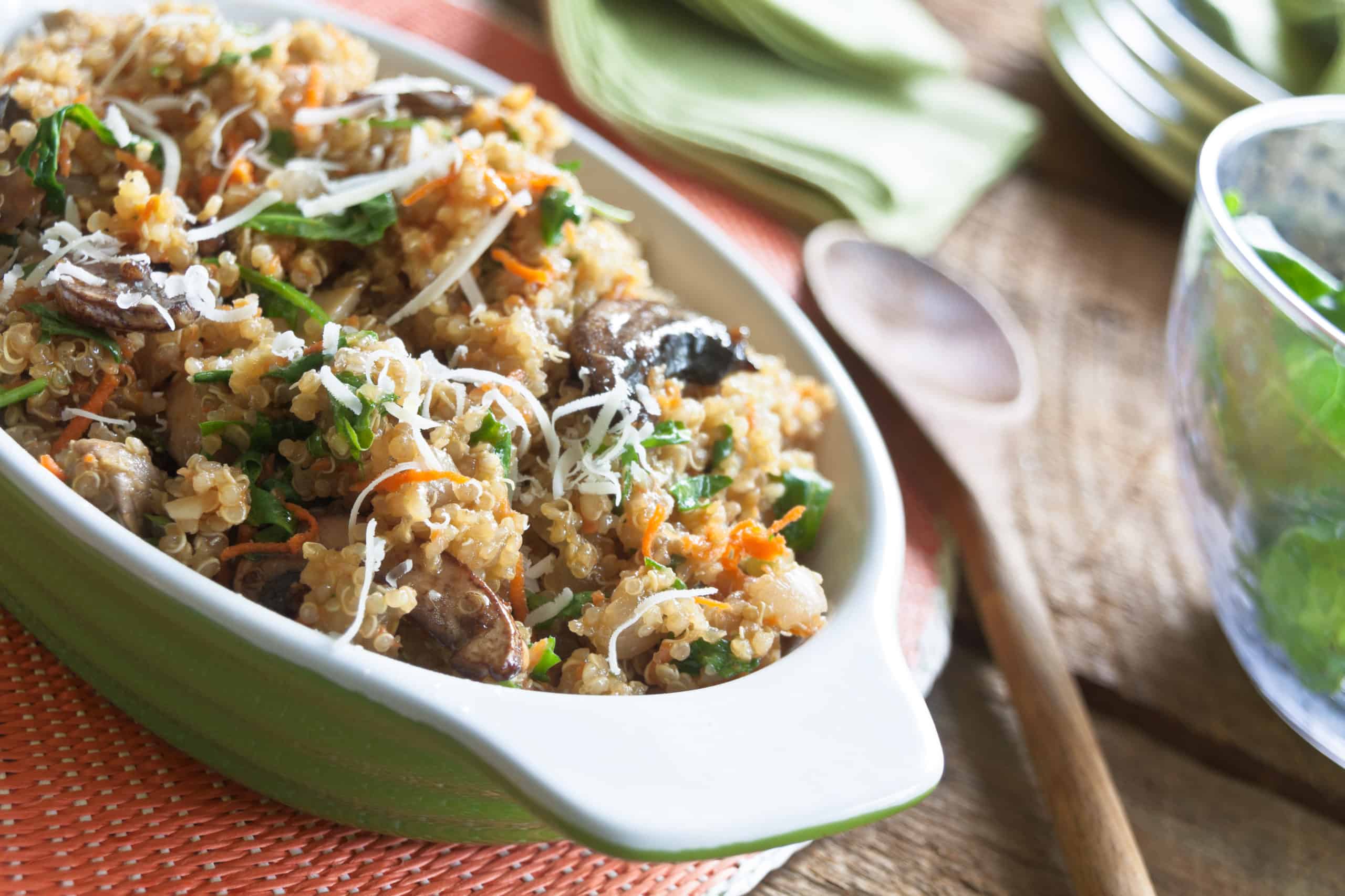 Peruvian Quinoa Risotto Quinoa Risotto with Arugula & Parmesan - Guiding Stars