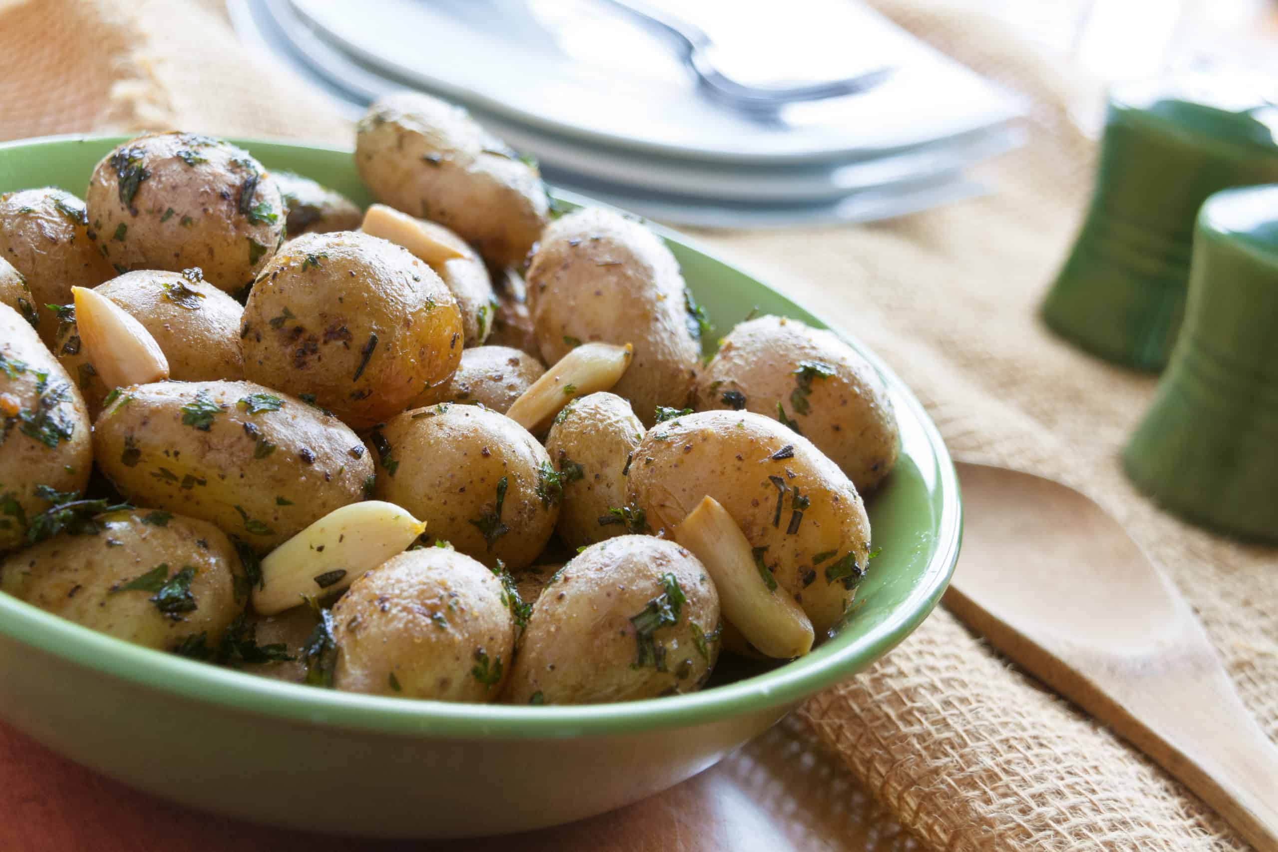 Roasted Potatoes with Garlic & Herbs - Guiding Stars