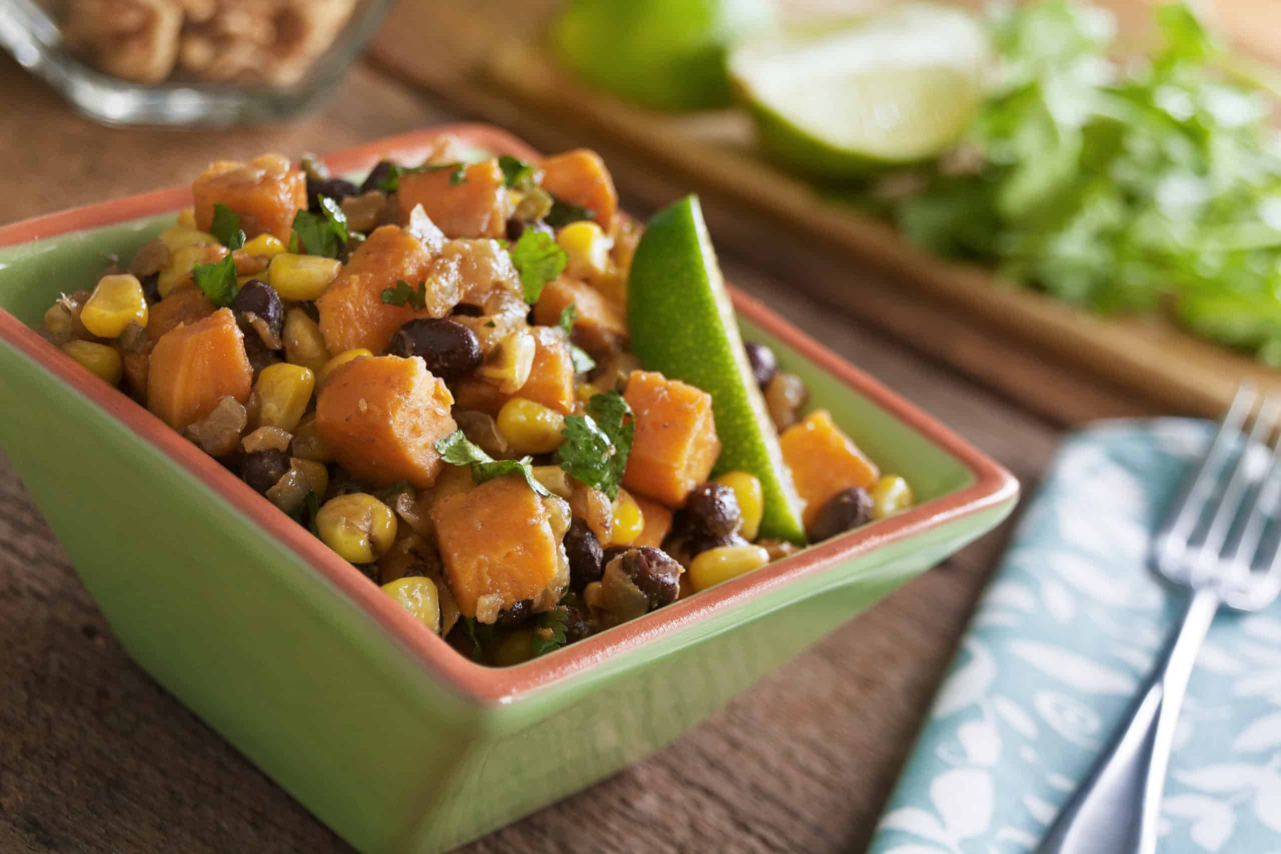 Sweet Potato, Corn & Black Bean Hash Guiding Stars