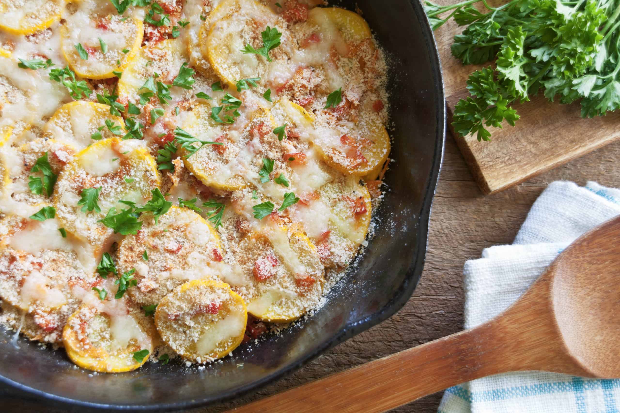 Yellow Squash Skillet Casserole - Guiding Stars