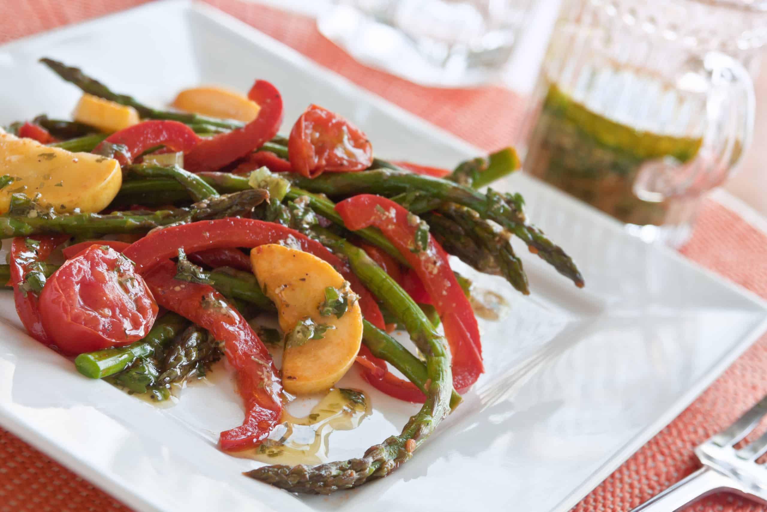 Grilled Veggie Salad with Dijon Vinaigrette - Guiding Stars