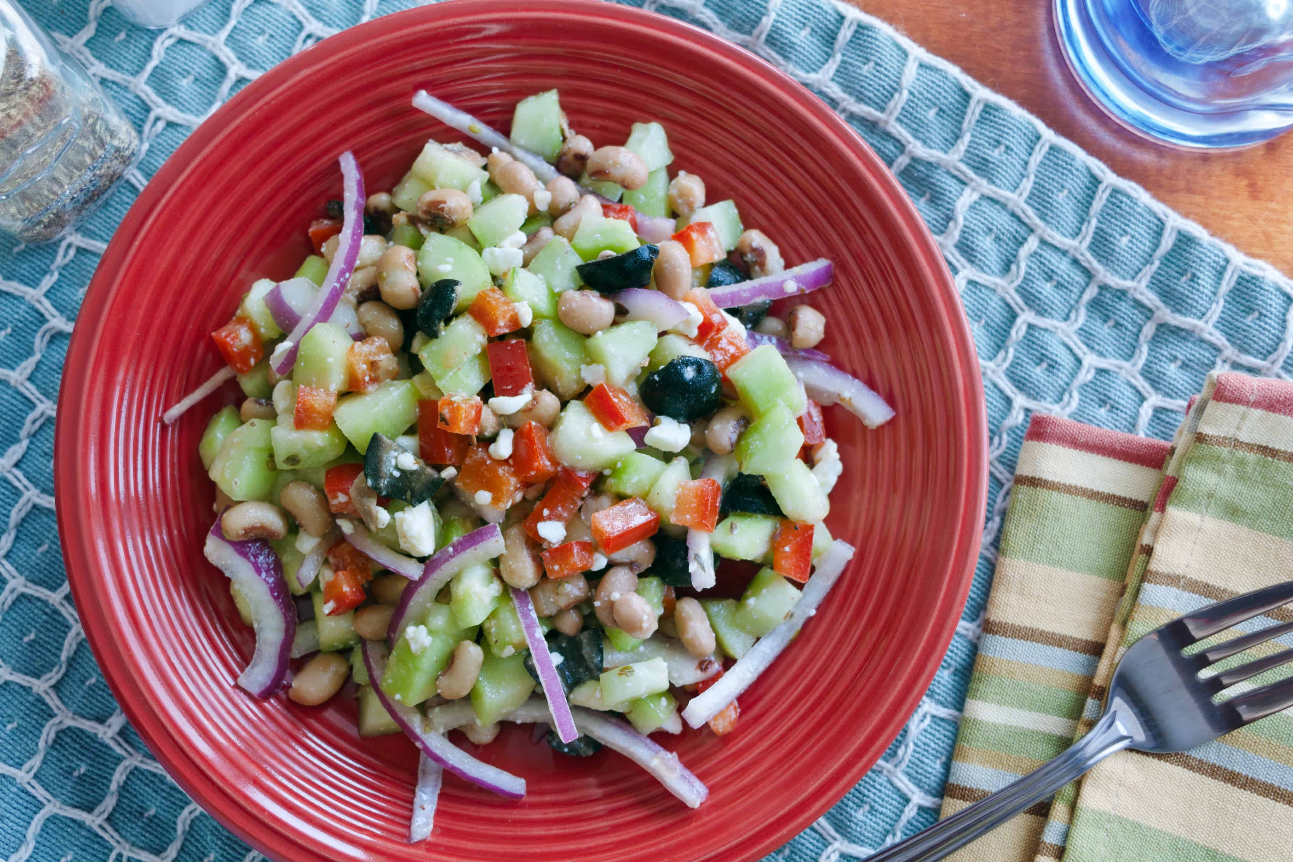 Cucumber & BlackEyed Pea Salad Guiding Stars