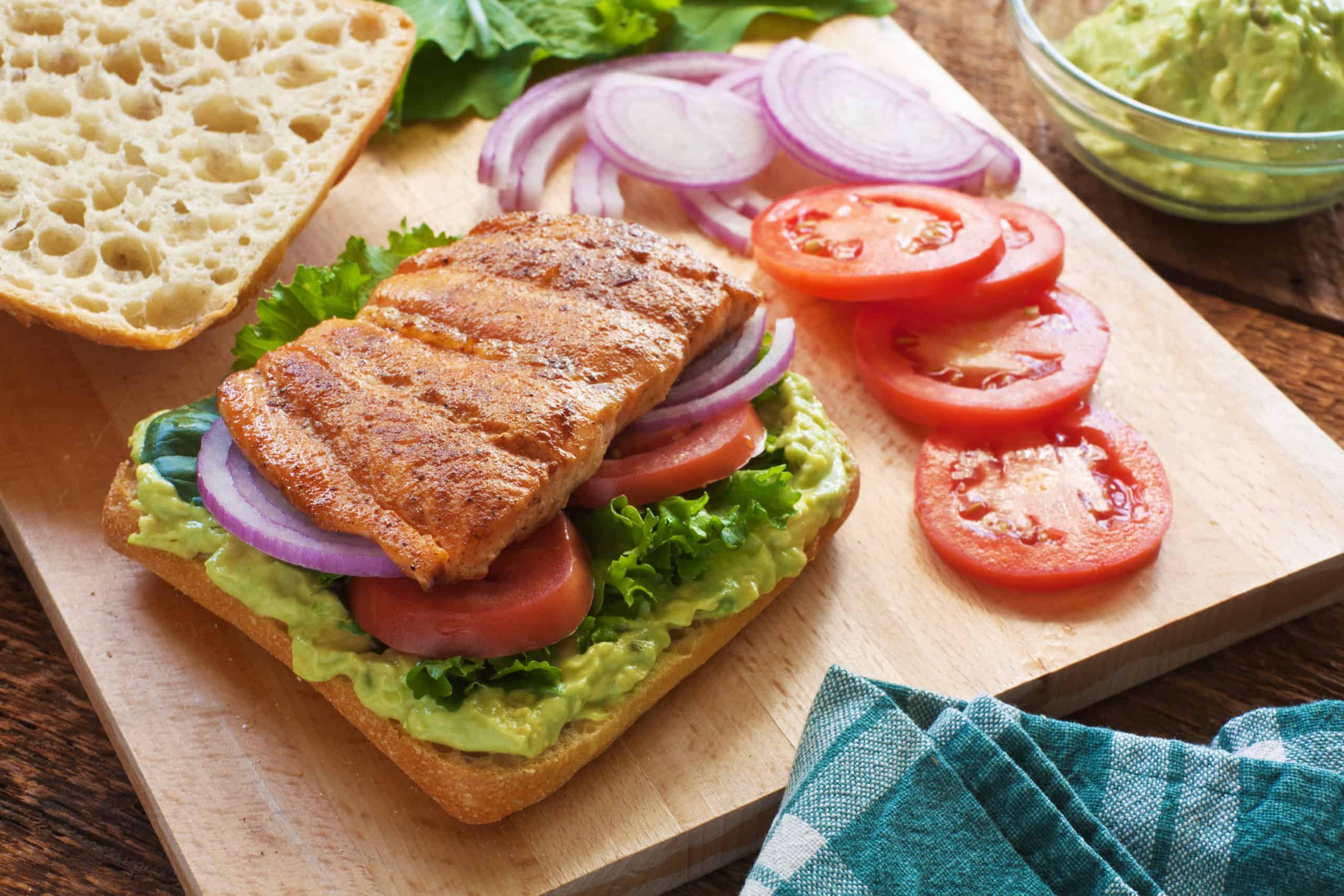 Blackened Salmon Sandwich Guiding Stars