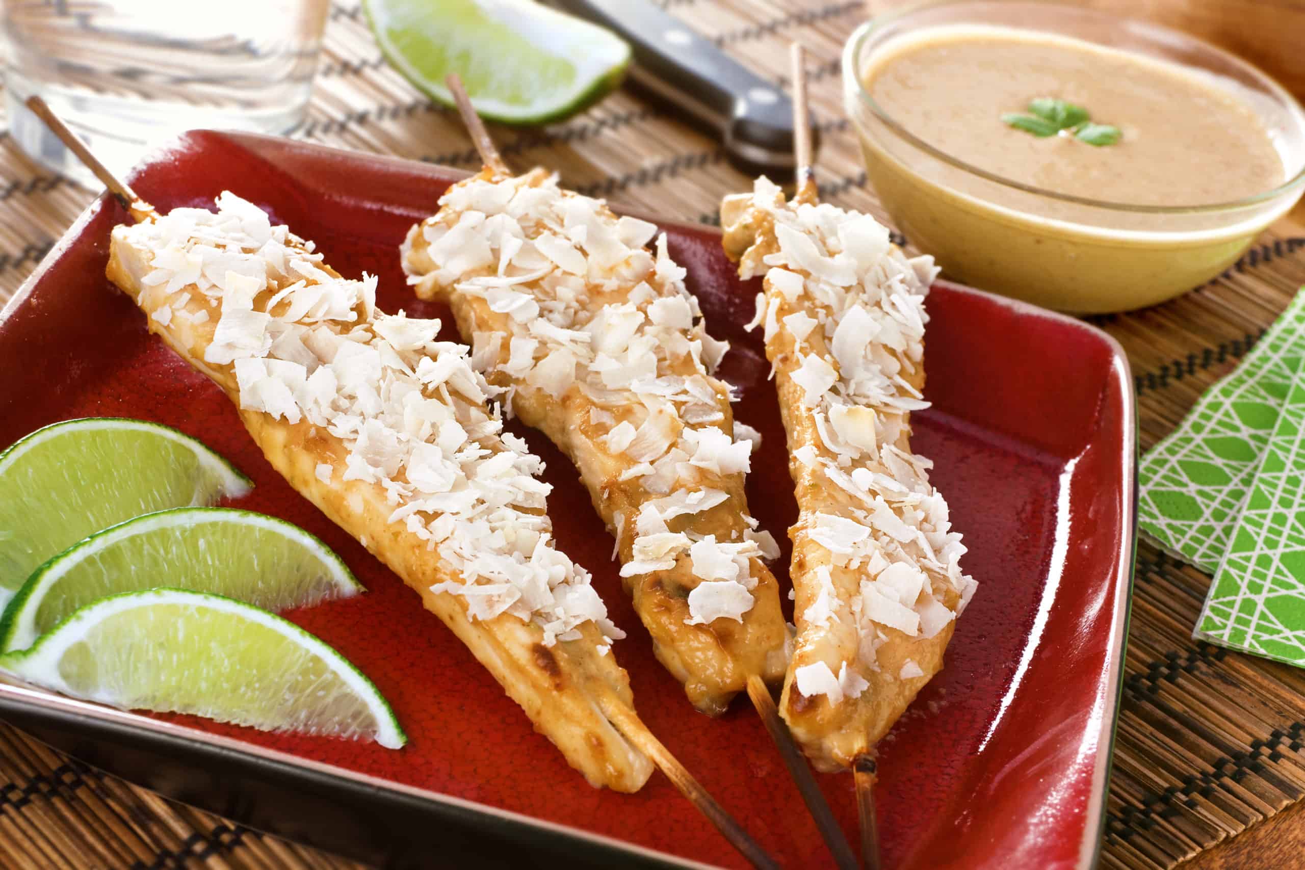 Coconut Chicken Satay - Guiding Stars