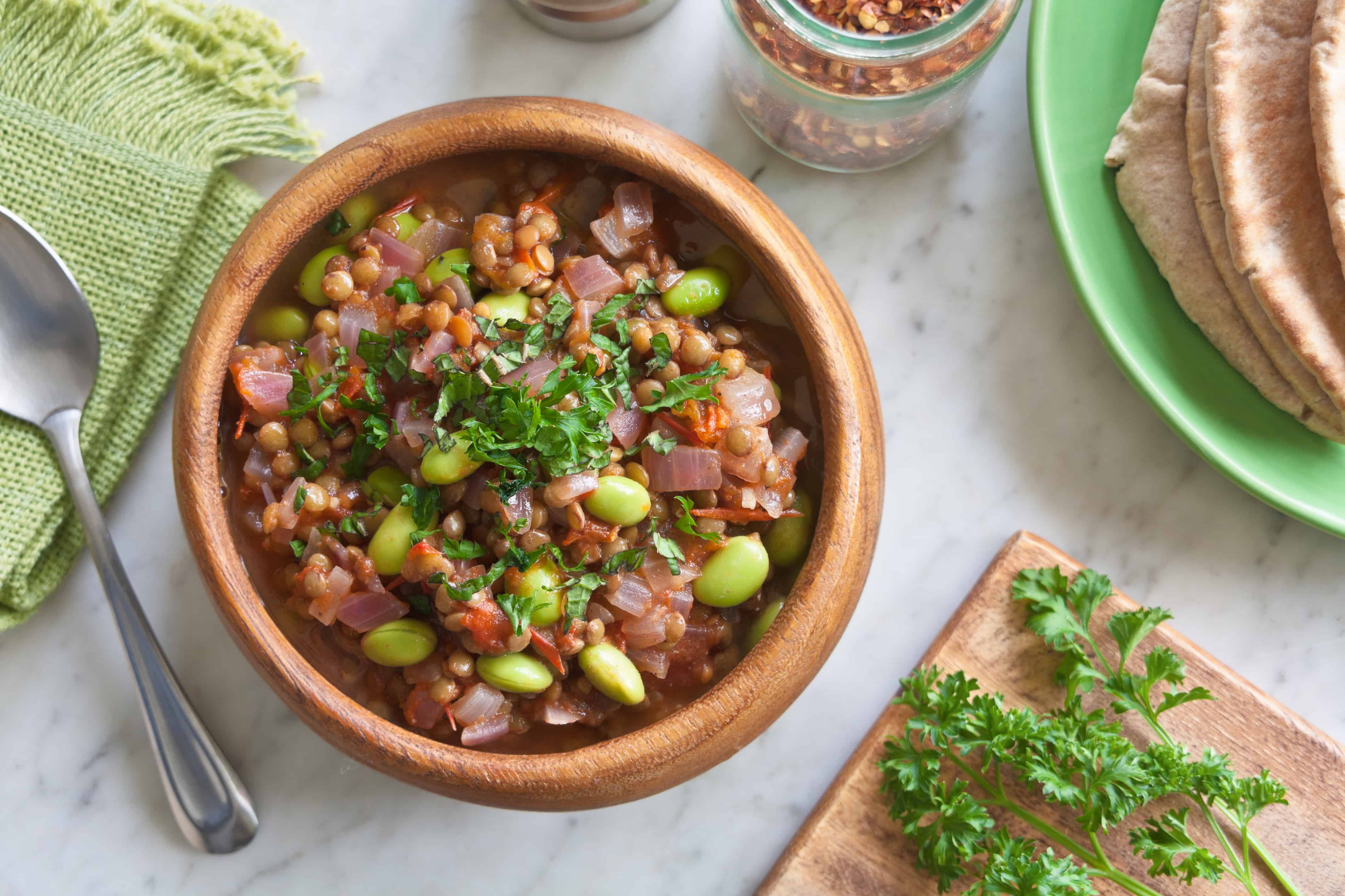 Lentil Edamame Stew Guiding Stars