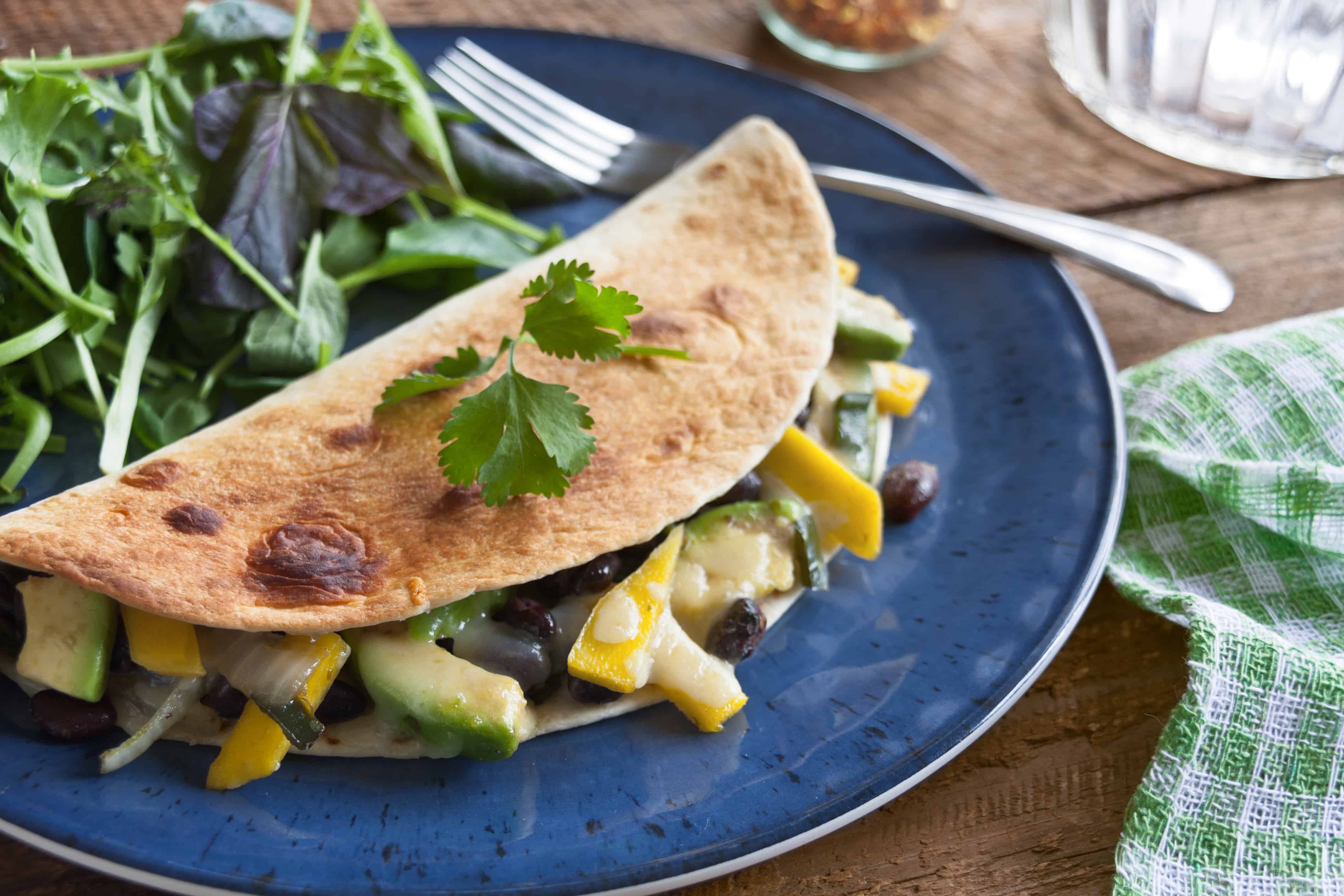 Poblano, Mango & Black Bean Quesadillas Guiding Stars