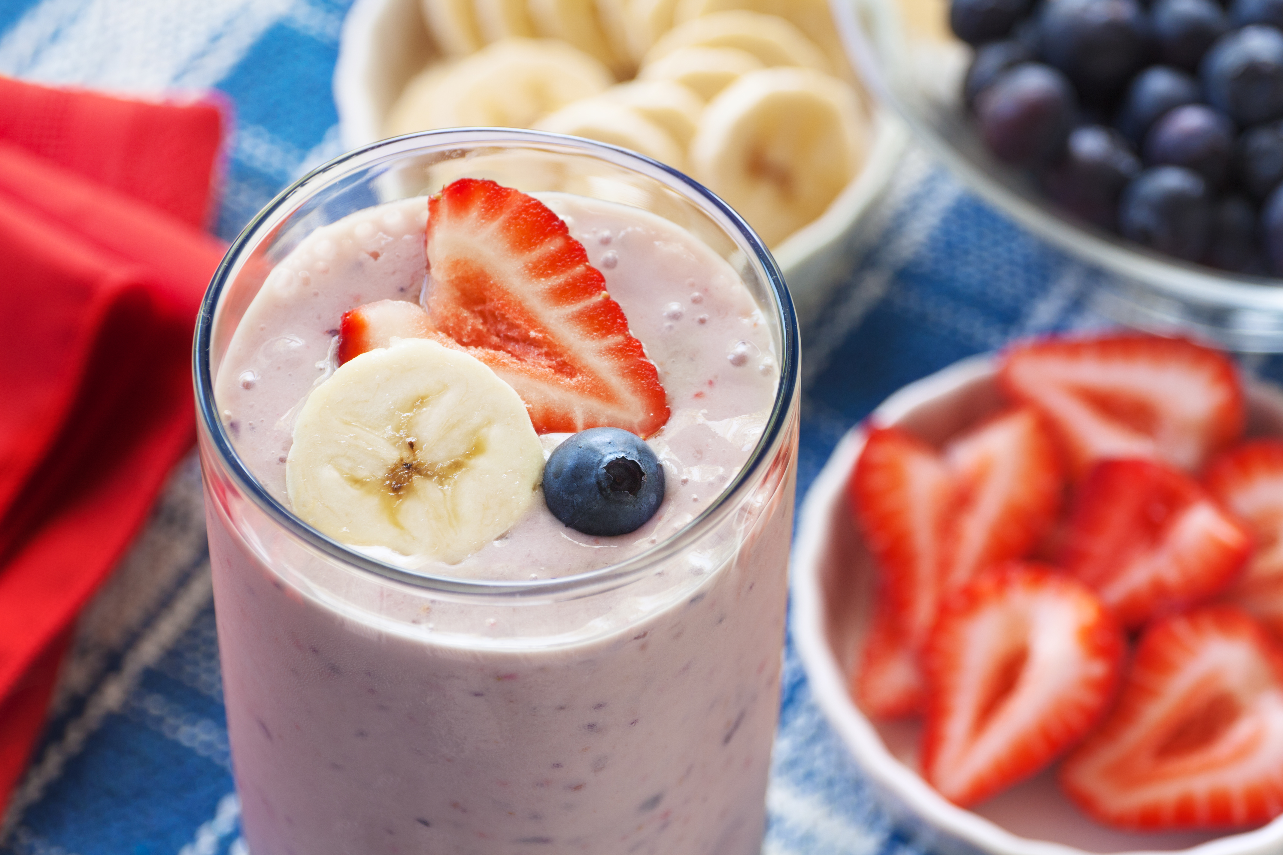 Red, White & Blue Fruit Smoothie