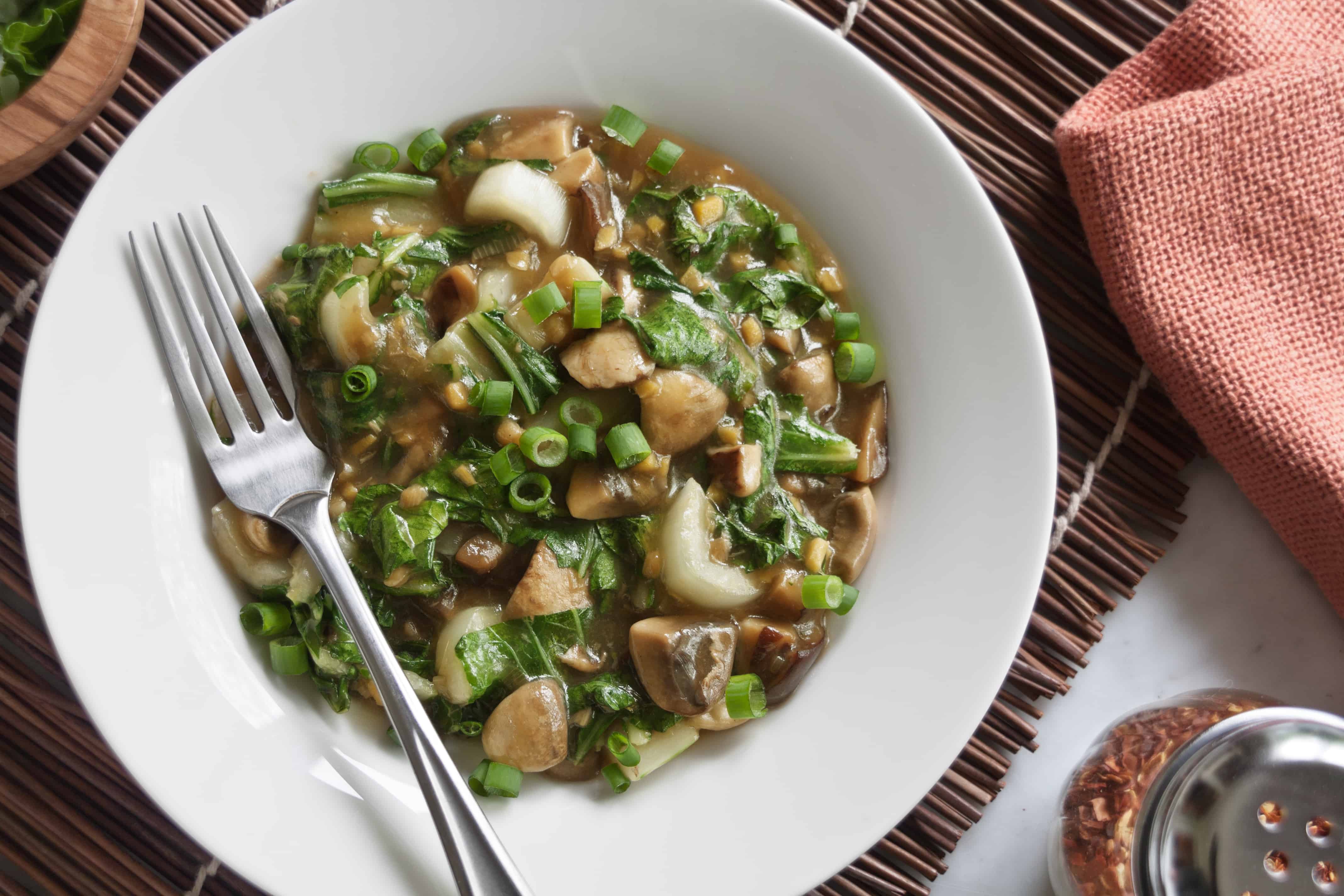 Speedy Bok Choy & Asian Mushrooms - Guiding Stars