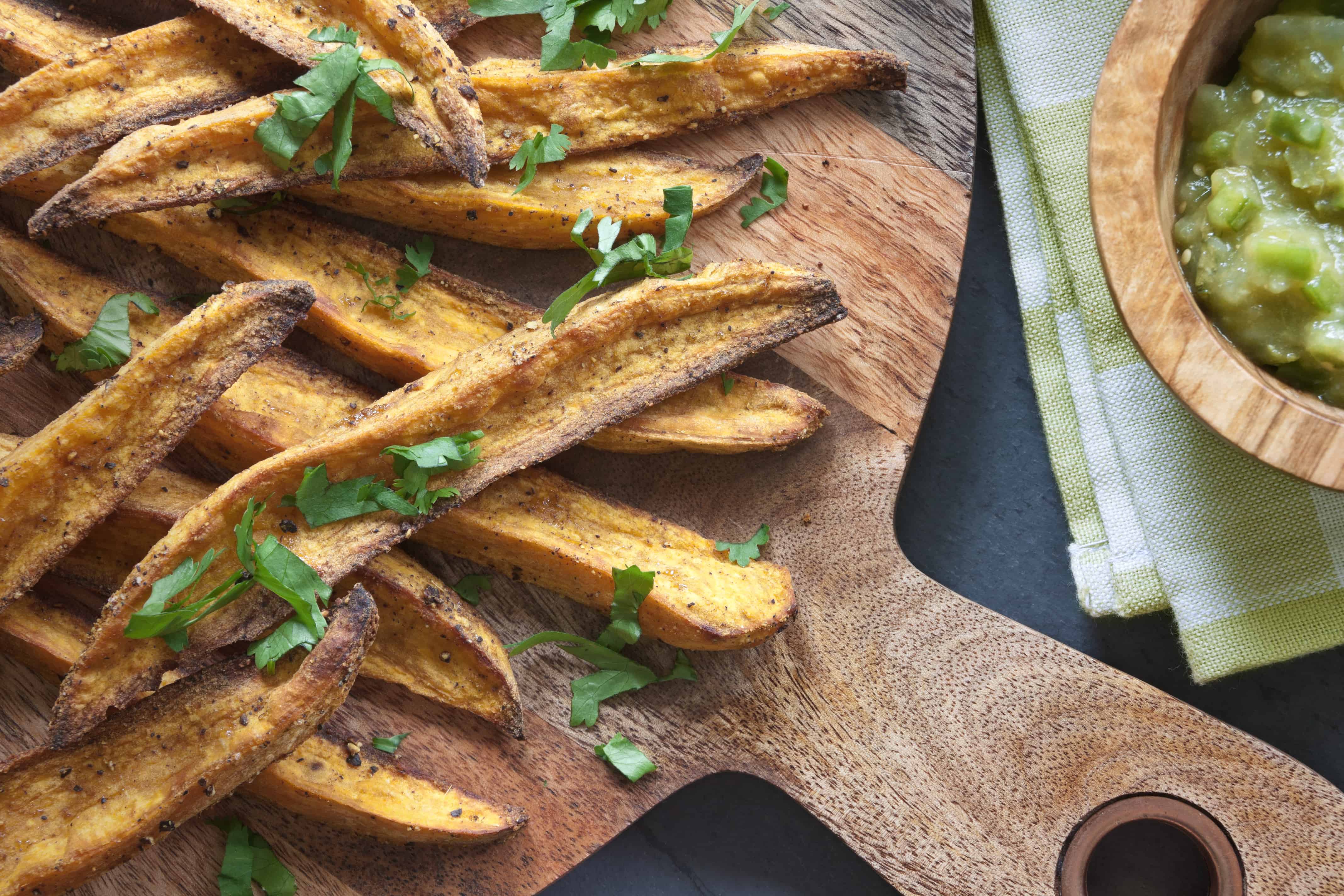 Spiced Sweet Potato Wedges - Guiding Stars