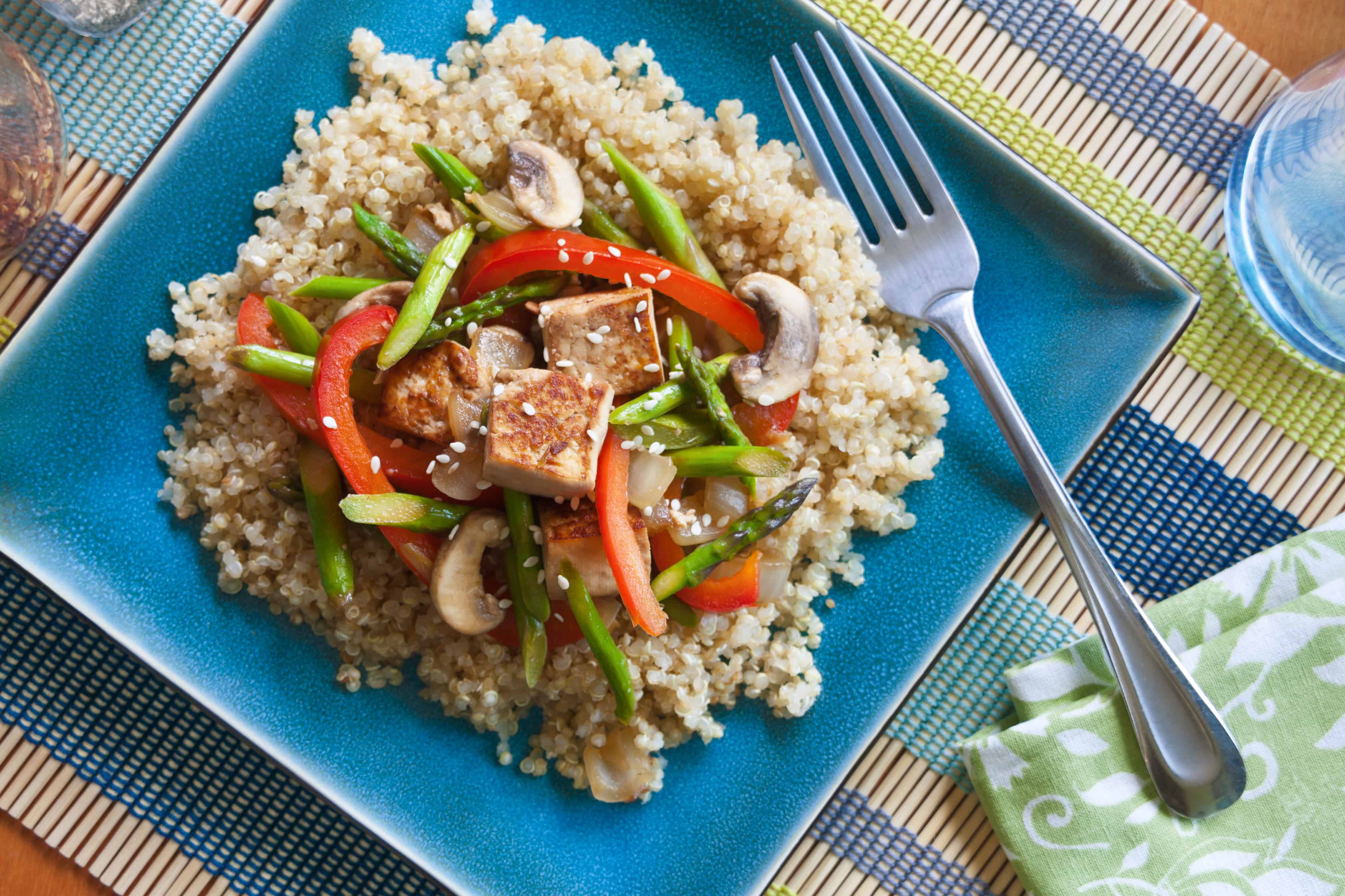 Tofu, Asparagus & Red Pepper Stir-fry - Guiding Stars