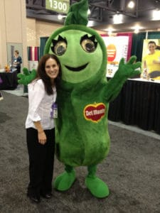 Alli at AND with Del Monte Mascot