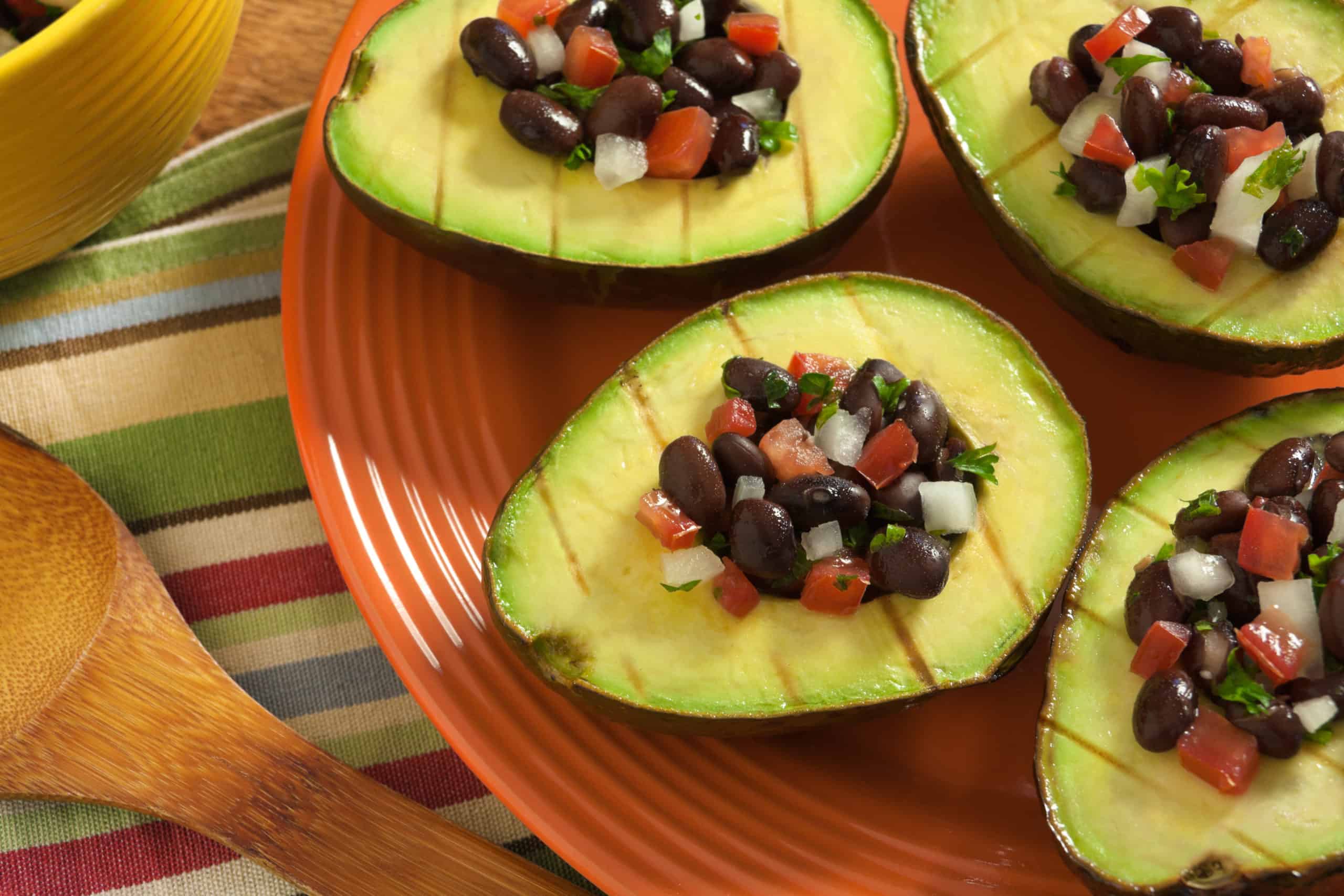 Grilled Avocados with Black Bean Salsa - Guiding Stars