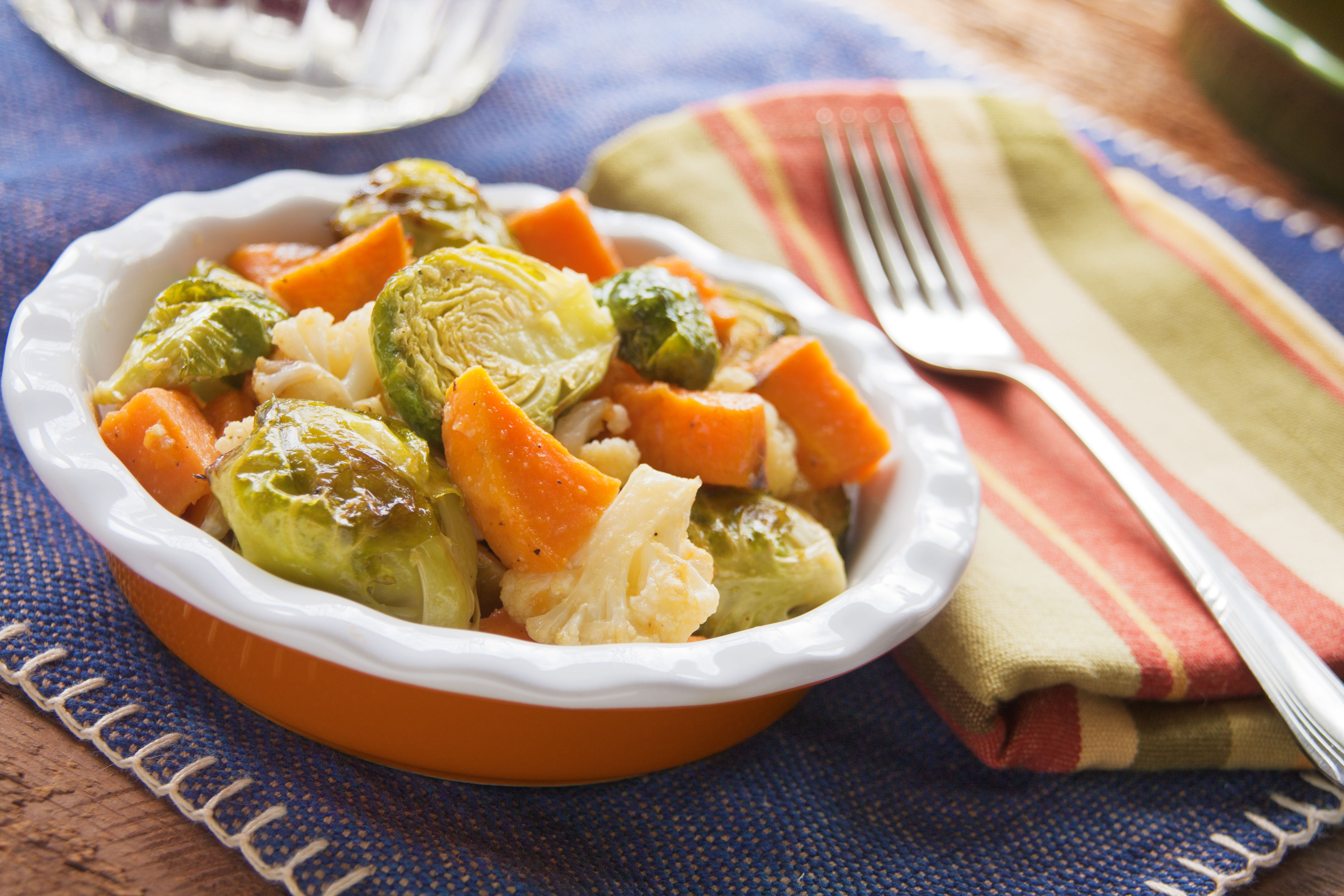 Roasted Vegetables with Miso Lime Dressing