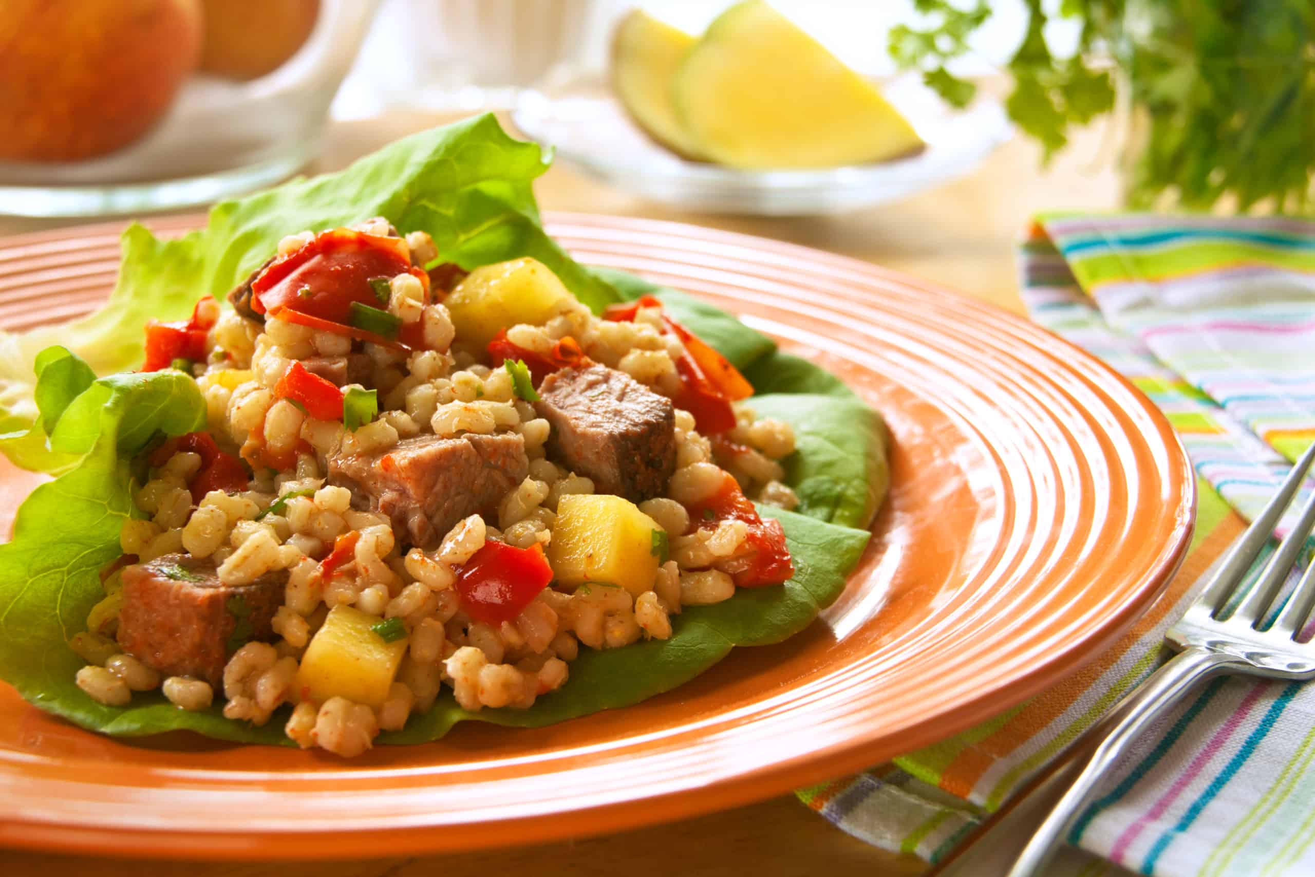 Beef, Mango & Barley Salad - Guiding Stars
