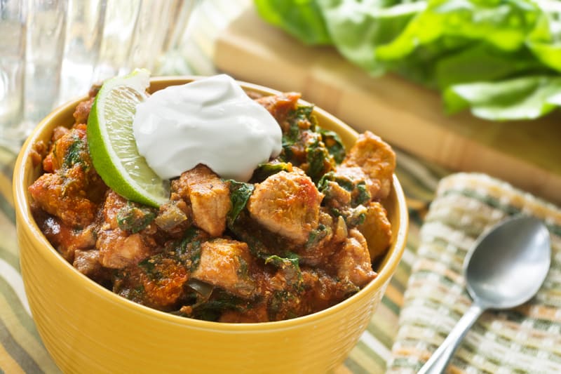 Pork & Pumpkin Chili with Greens