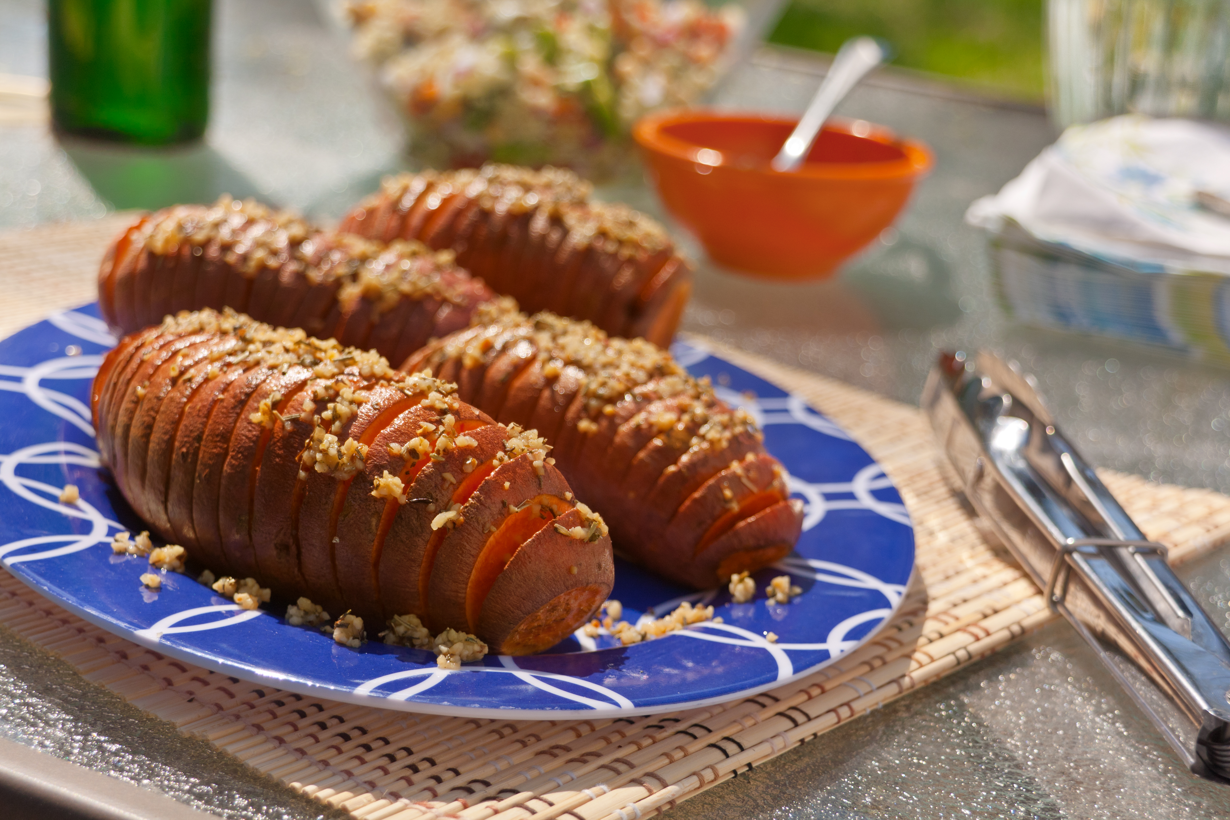 Grilled Hasselback Potatoes