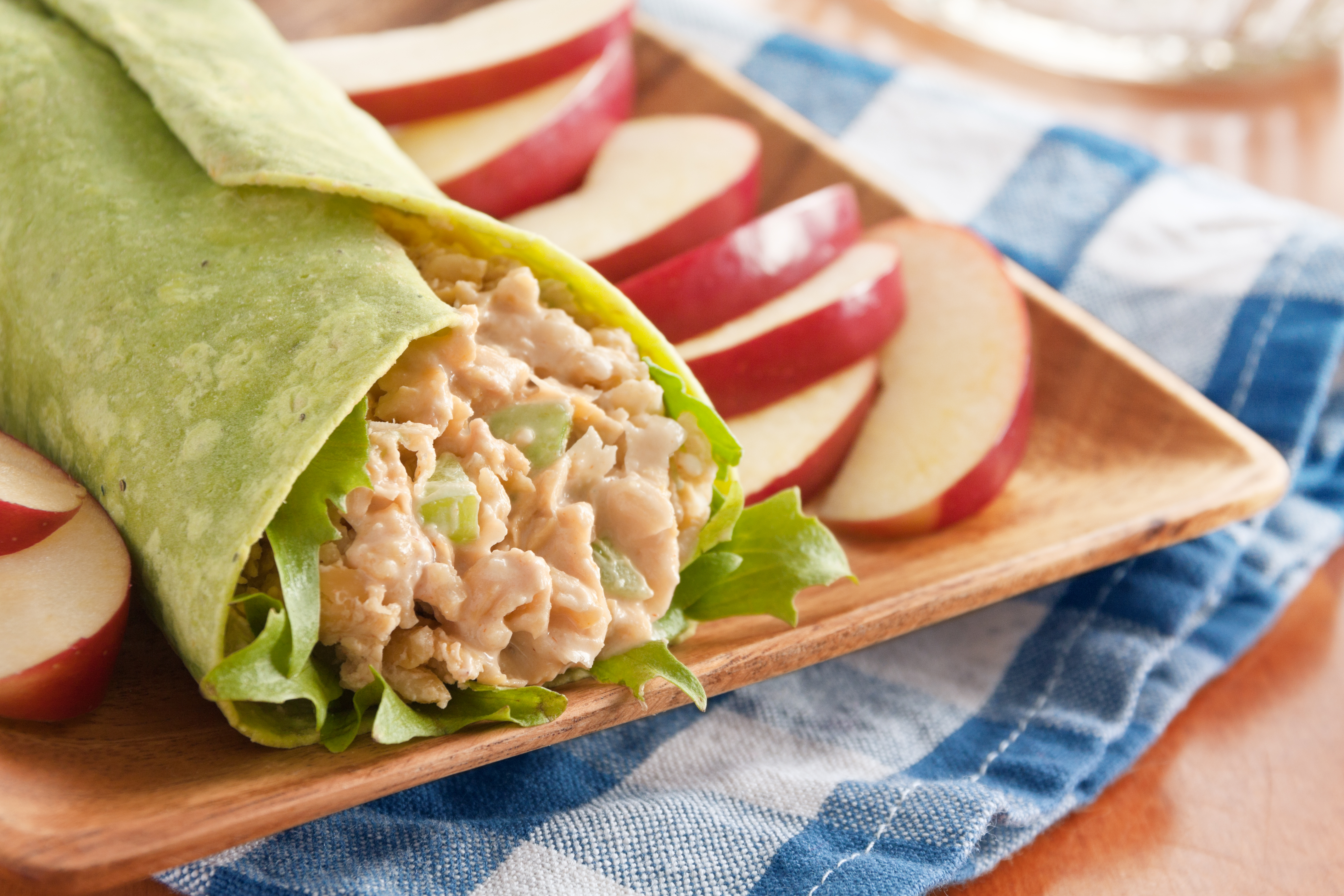 Buffalo Chickpea Salad Wrap