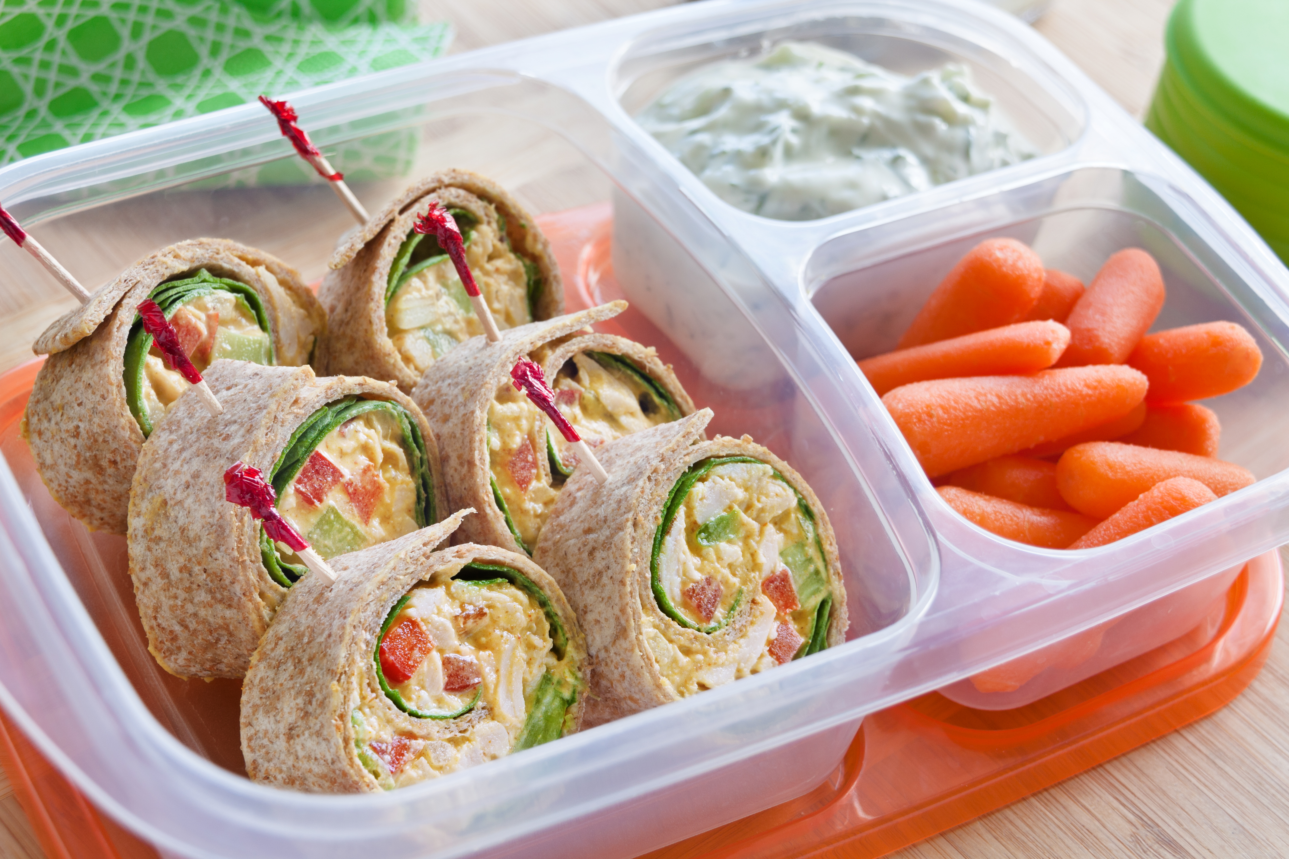 Mediterranean Chicken Salad Pinwheels