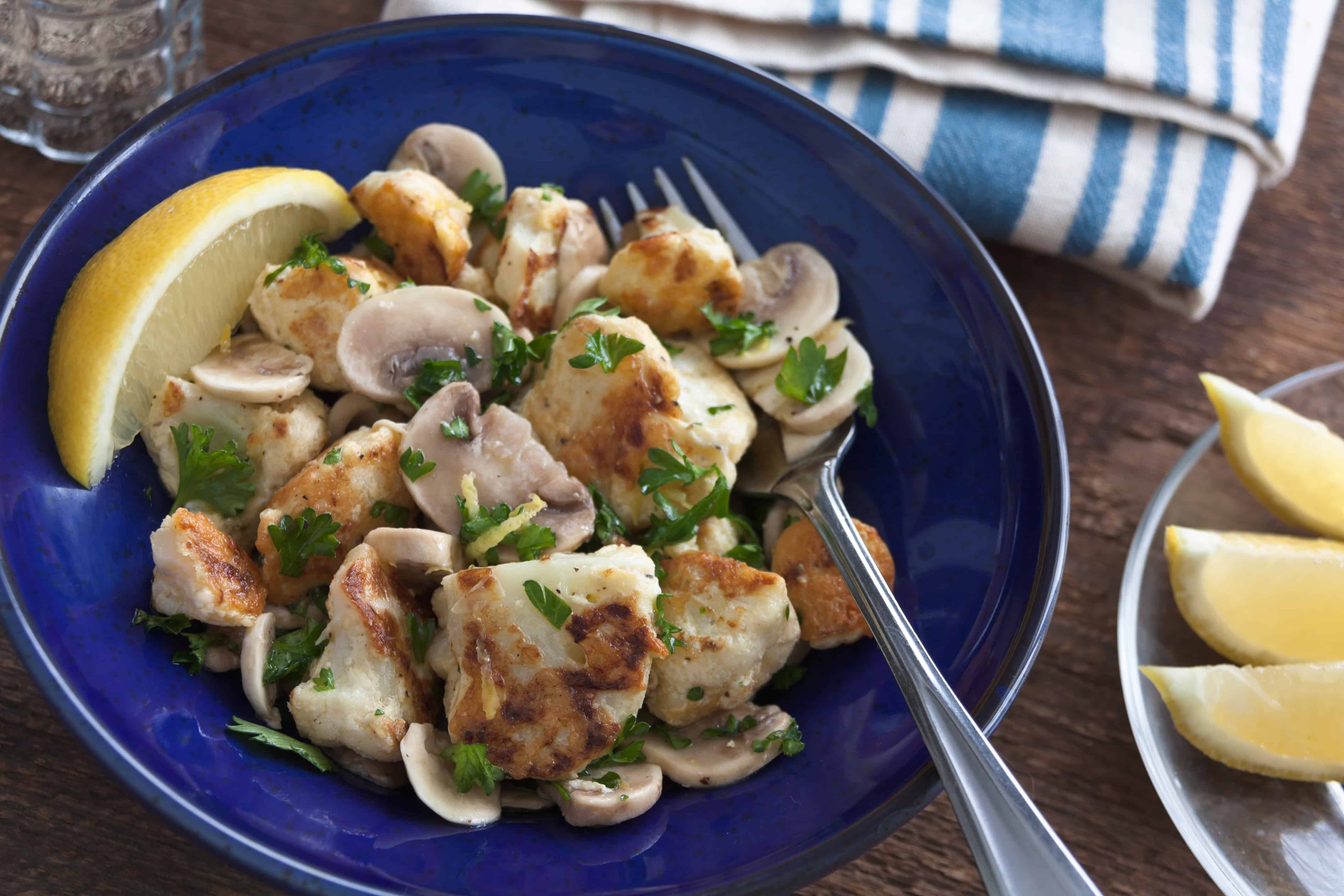 Marinated Mushroom & PanFried Cauliflower Salad Guiding Stars