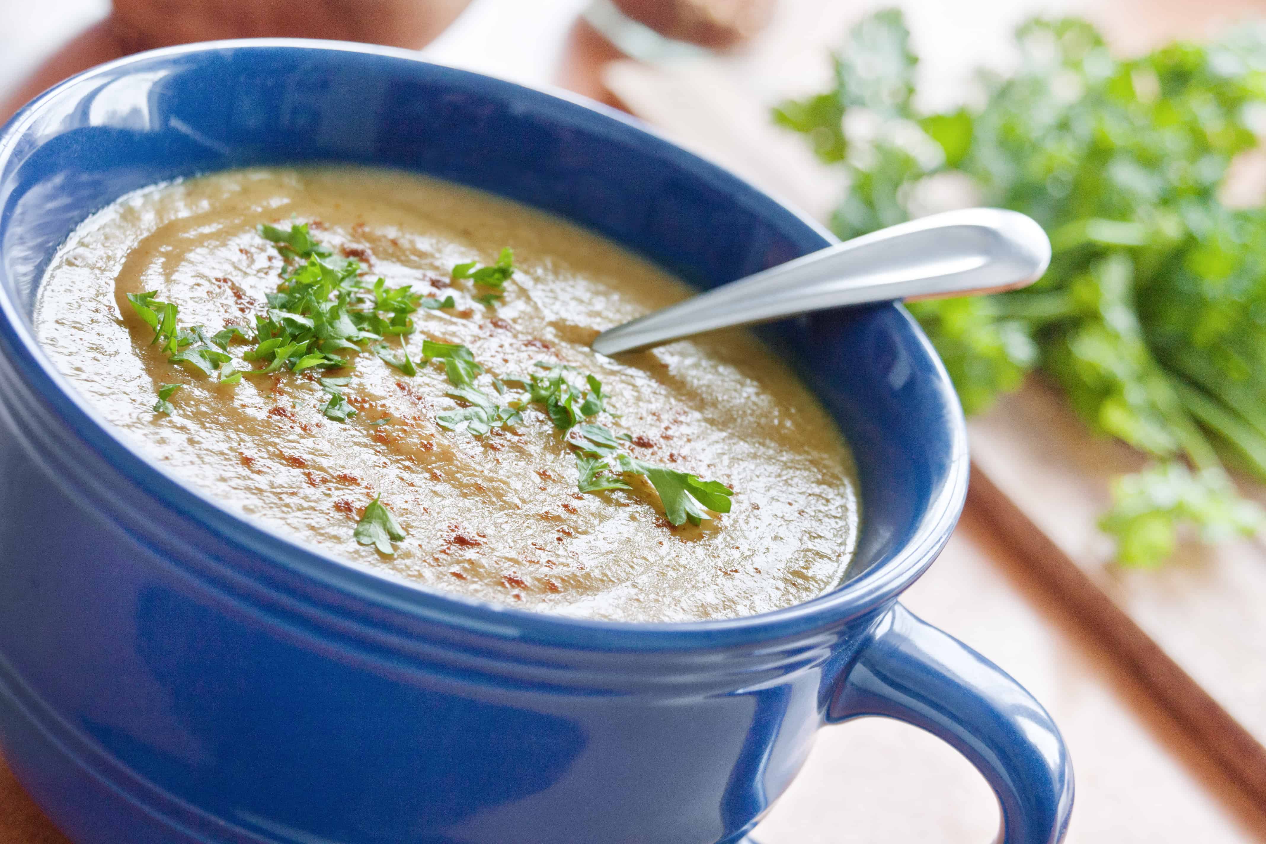 Roasted Garlic Cauliflower Soup Guiding Stars