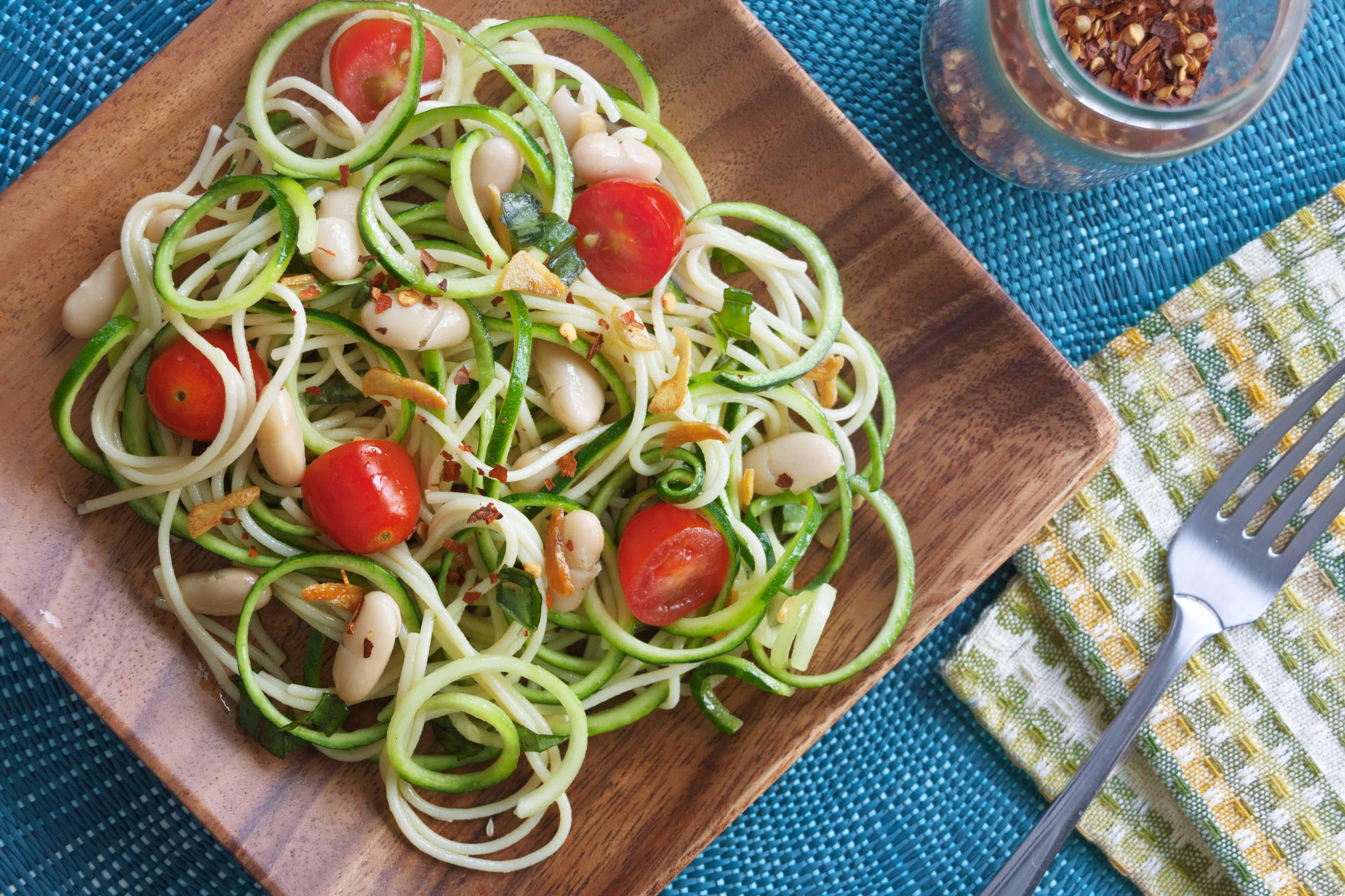 Zoodles with White Beans & Garlic Oil Guiding Stars