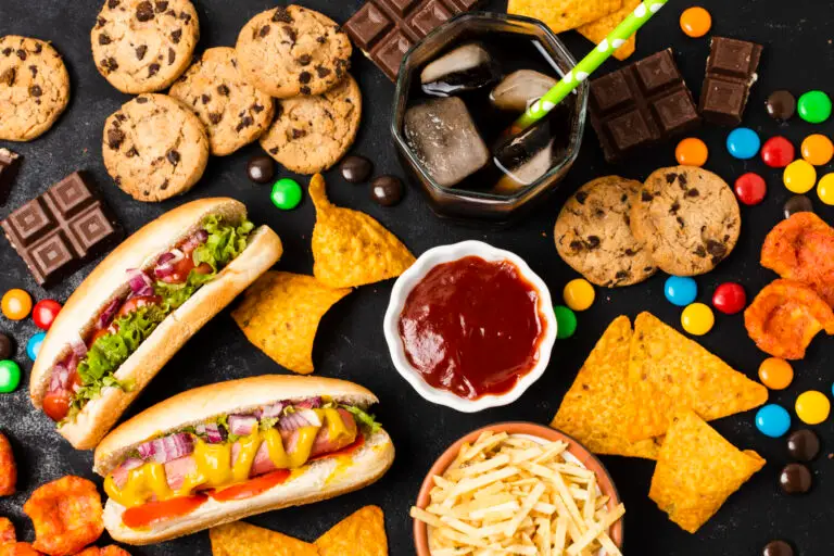 top-view-fast-food-meal