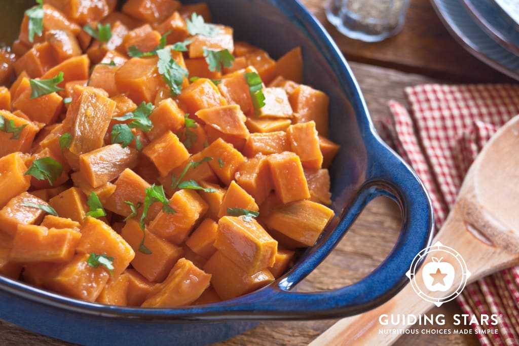 Apple Glazed Sweet Potatoes - Guiding Stars