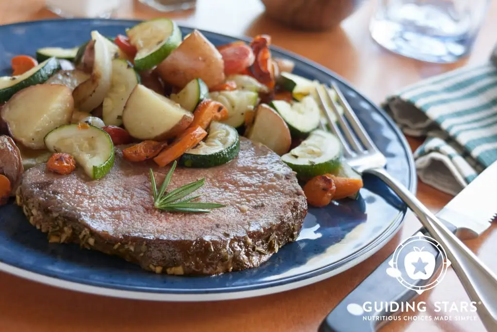 Beef Sirloin With Oven Roasted Vegetables