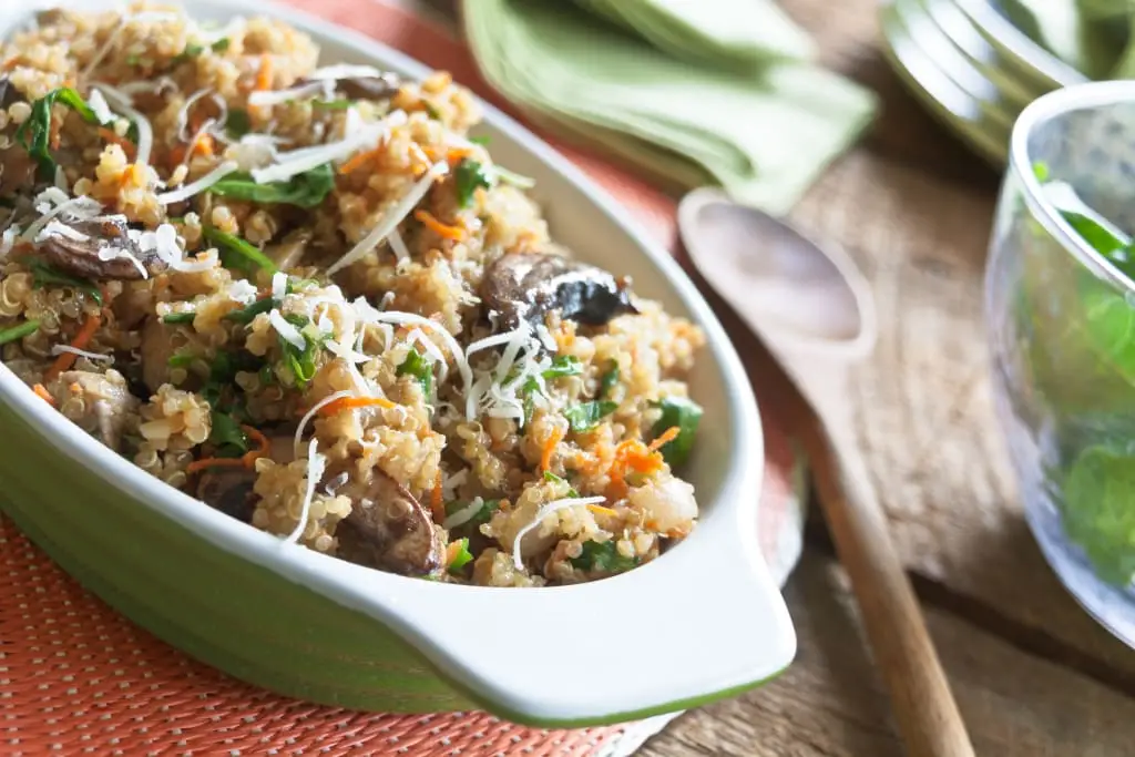 Quinoa Risotto With Arugula And Parmesan