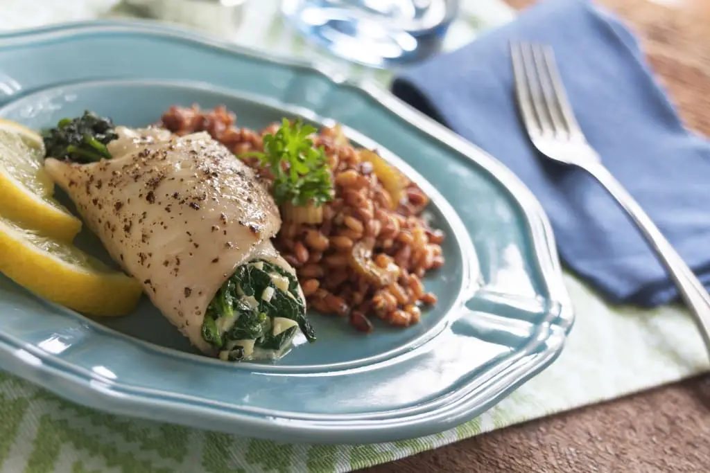 Spinach-stuffed Sole