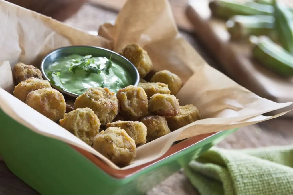 Baked Okra Bites