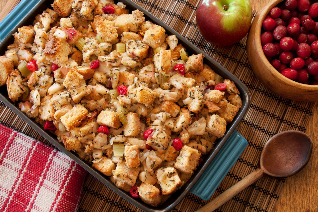 Apple, Onion & Cranberry Stuffing - Guiding Stars