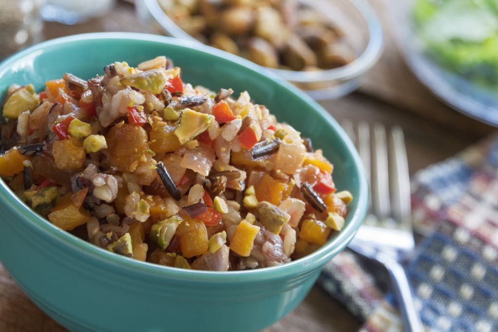 Wild Rice With Dried Apricots & Pistachios - Guiding Stars