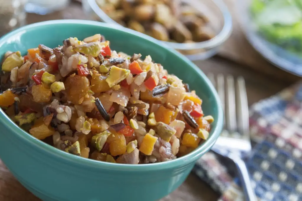 Wild Rice With Dried Apricots & Pistachios