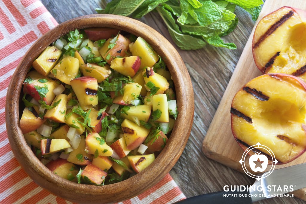 Grilled Peach Salsa - Guiding Stars