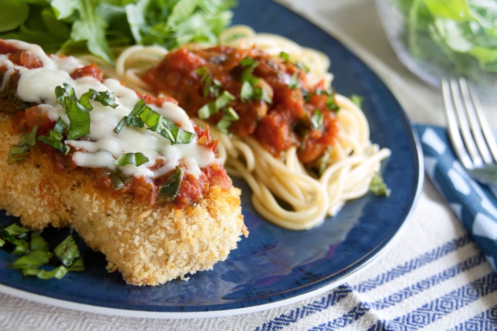 Oven Fried Chicken Parmesan - Guiding Stars