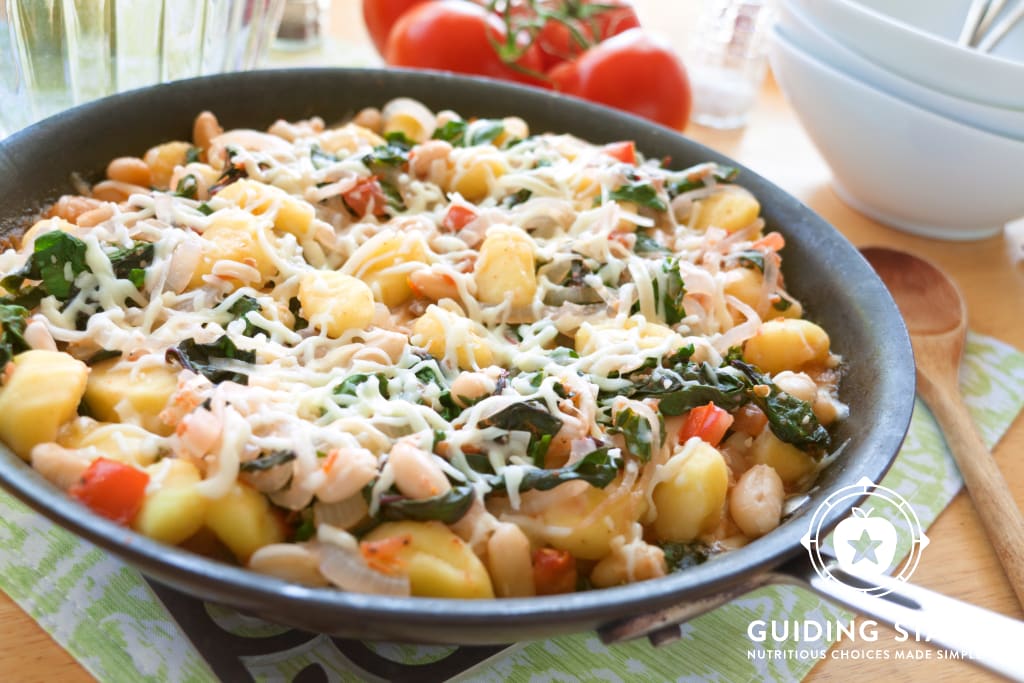 Skillet Gnocchi With Chard & White Beans - Guiding Stars