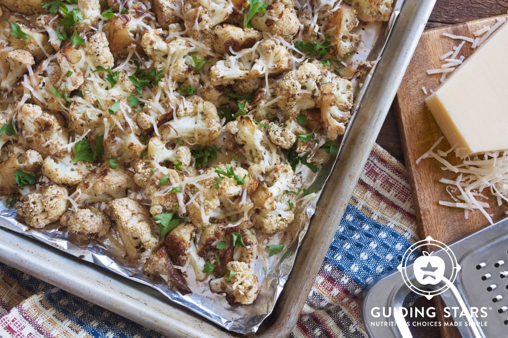 Balsamic & Parmesan Roasted Cauliflower - Guiding Stars
