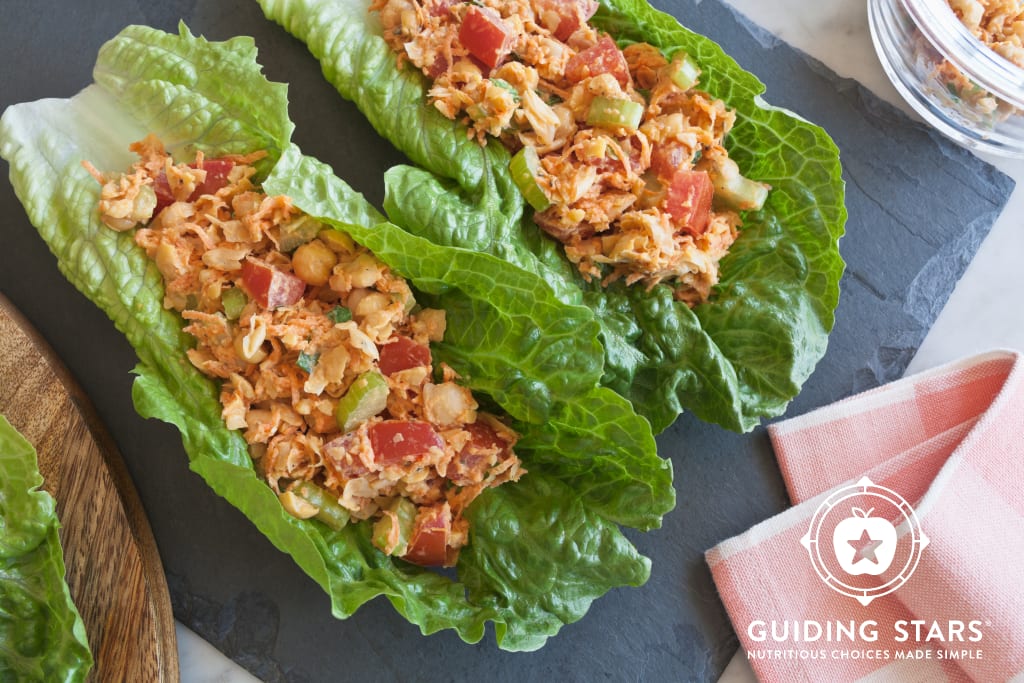 Garbanzo Salad Romaine Wraps - Guiding Stars