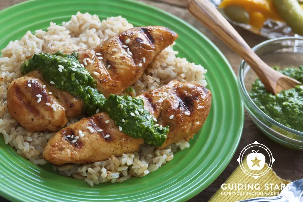 Grilled Chicken Tenders With Cilantro Pesto
