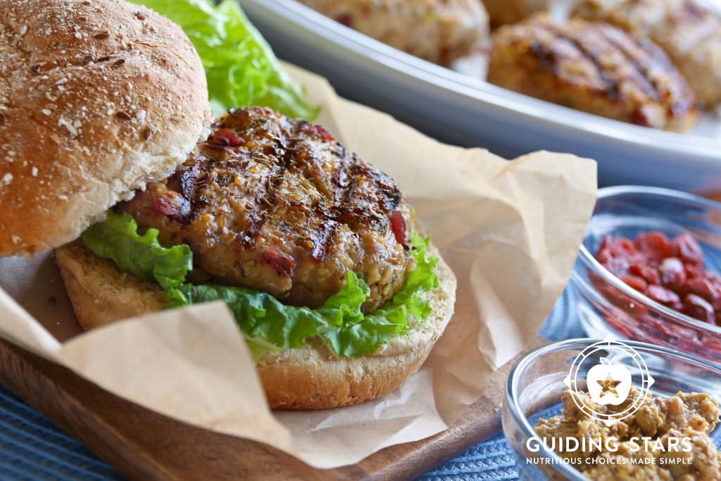 Cranberry & Herb Turkey Burgers - Guiding Stars