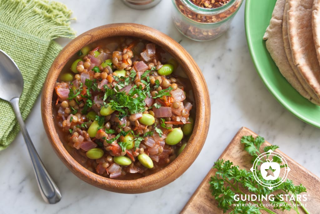 Lentil Edamame Stew - Guiding Stars
