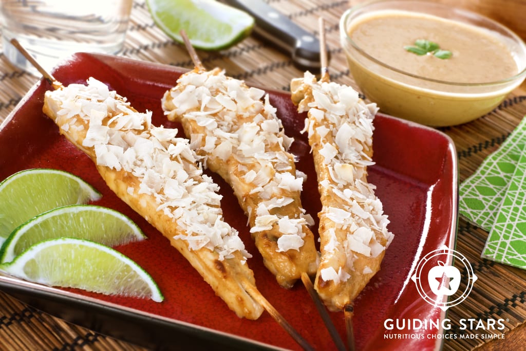 Coconut Chicken Satay - Guiding Stars