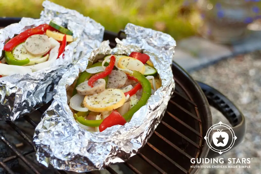 Chicken Sausage Campfire Packets